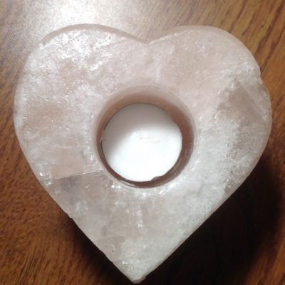 Himalayan Salt Heart Shaped Candleholder