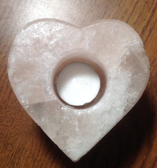 Himalayan Salt Heart Shaped Candleholder