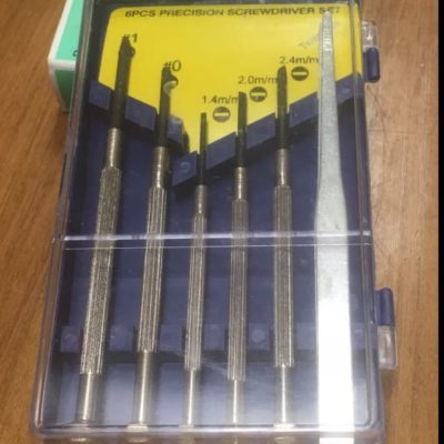 6 pc Jewelers screwdriver set with tweezers